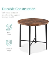 Best Choice Products 5-Piece Modern Round Counter Height Dining Set w/ 4 Chairs, 1.5in Thick Table