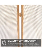 Best Choice Products 47.5x27.25in 3-Panel Steel Mesh Fireplace Screen, Spark Guard w/ Rustic Worn Finish