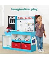 Best Choice Products Pretend Play Doctor's Office, Wooden Toy Set for Kids w/ Carrying Case, Accessories Included