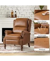 Adrian Traditional Faux Leather Manual Recliner