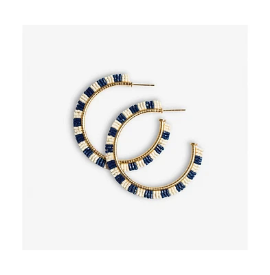 Nora Luxe Beaded Hoop Earrings