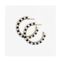 Nora Luxe Beaded Hoop Earrings