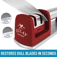 Premium Quality Knife Sharpener for Straight and Serrated Knives Stainless Steel Ceramic and Tungsten