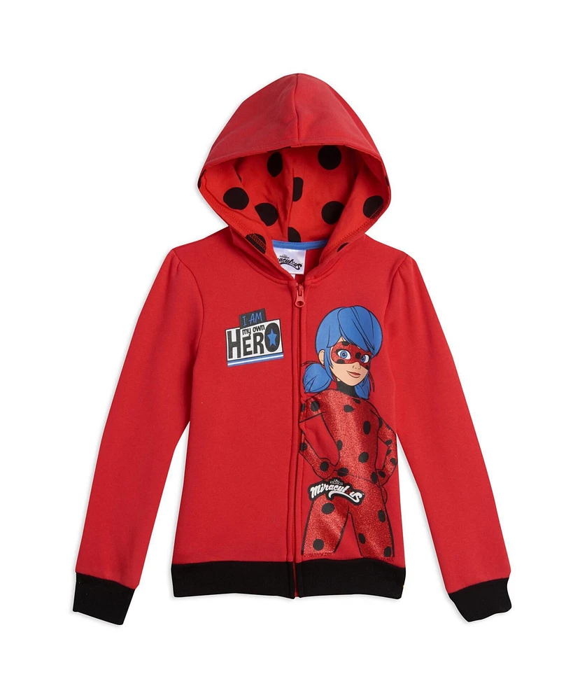 Miraculous Toddler Girls Ladybug Zip Up Hoodie to