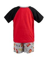 Disney Boys Mickey Mouse Lion King Pixar Cars Toy Story French Terry T-Shirt and Shorts Outfit Set to