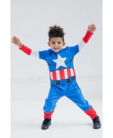 Avengers Toddler Boys Marvel Captain America Iron Man Zip Up Cosplay Coverall
