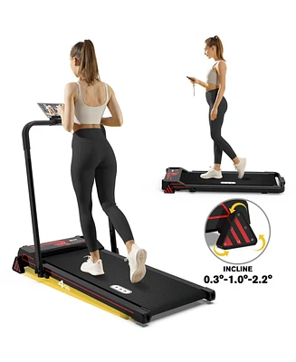 Redliro Under Desk Folding Treadmills 2 1 Walking Running Machine, Black, White