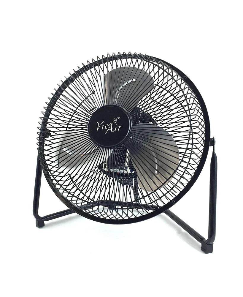 Vie Air 9 Inch High Velocity Tilting 3 Speed Metal Floor Fan