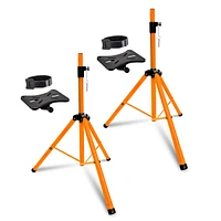 5 Core Speaker Stand Tripod Tall Adjustable 72 Inch Dj Studio Monitor Stands Pole Mount - Orange