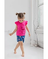 Pinkfong Toddler Girls Baby Shark Mommy Shark T-Shirt and French Terry Shorts Outfit Set Newborn to
