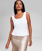 And Now This Women's Scoop-Neck Sleeveless Double-Layered Tank Top, Created for Macy's