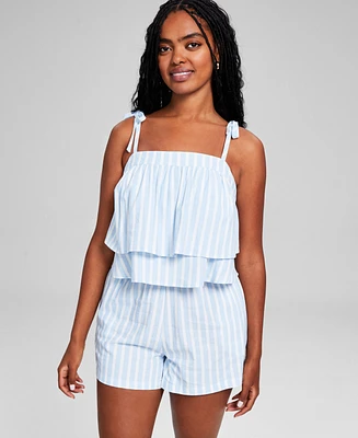 And Now This Women's Square-Neck Shoulder-Tie Tiered Top, Created for Macy's