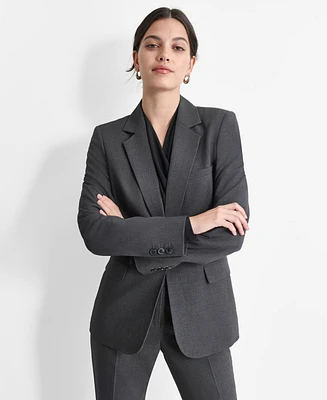 Dkny Women's Notch-Lapel Button-Front Long-Sleeve Jacket