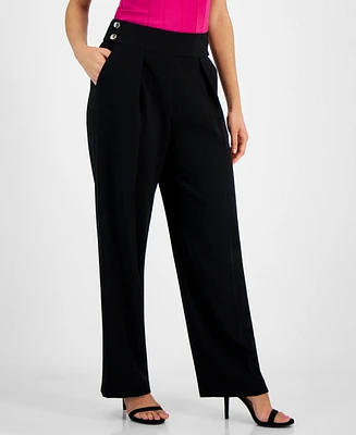 Bar Iii Women's Crepe Pull-On High-Rise Pants