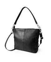 Club Rochelier Ladies Large Leather Multi Zip Pocket Hobo Shoulder Bag