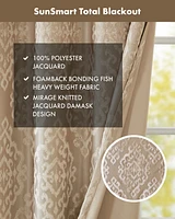 SunSmart Mirage Knitted Jacquard Damask Total blackout curtains for bedroom
