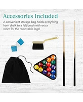 Best Choice Products 40in Tabletop Billiard Table, Pool Arcade Game Table w/ 2 Cue Sticks, Ball Set, Storage Bag