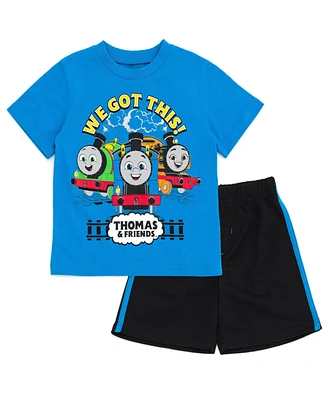 Thomas & Friends Toddler Boys Tank Engine Graphic T-Shirt and Shorts Outfit Set to