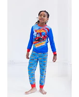 Hot Wheels Boys Pajama Shirt and Pants Sleep Set to