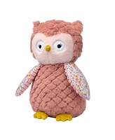 Lambs & Ivy Little Garden Textured Floral Plush Owl Stuffed Animal Toy - Twiggy