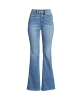 Lands' End Women's Recover Denim High Rise Skinny Flare Jeans