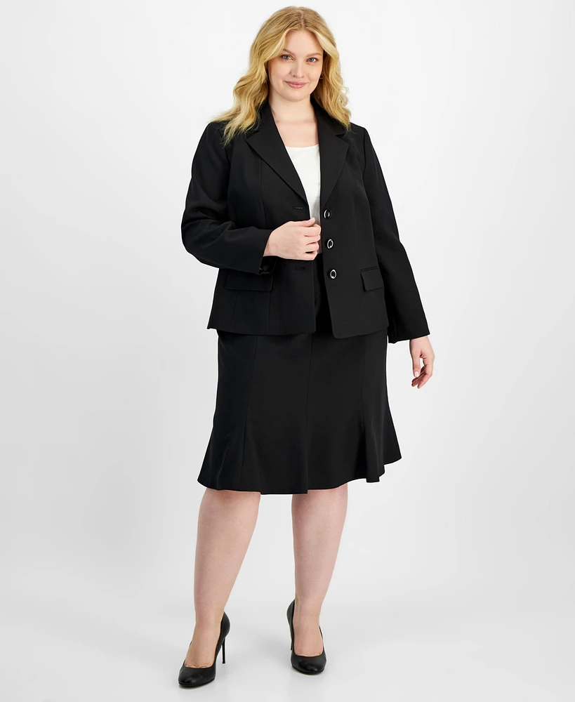 Le Suit Plus Three-Button Jacket & Skirt