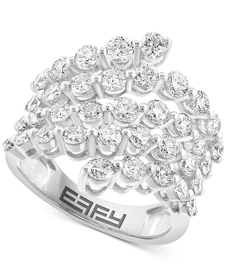 Effy Lab Grown Diamond Openwork Cluster Statement Ring (2-3/4 ct. t.w.) in 14k White Gold