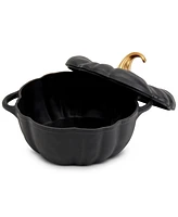 Smith and Clark Iron Works Enameled Cast 4-Qt Pumpkin Dutch Oven