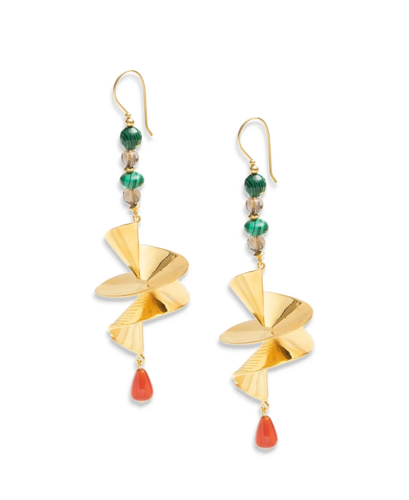 Nectar Nectar New York 18K Gold Plated Neela Dangling Earrings