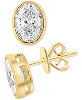 Effy Lab Grown Diamond Oval Stud Earrings (2 ct. t.w.) in 14k Gold