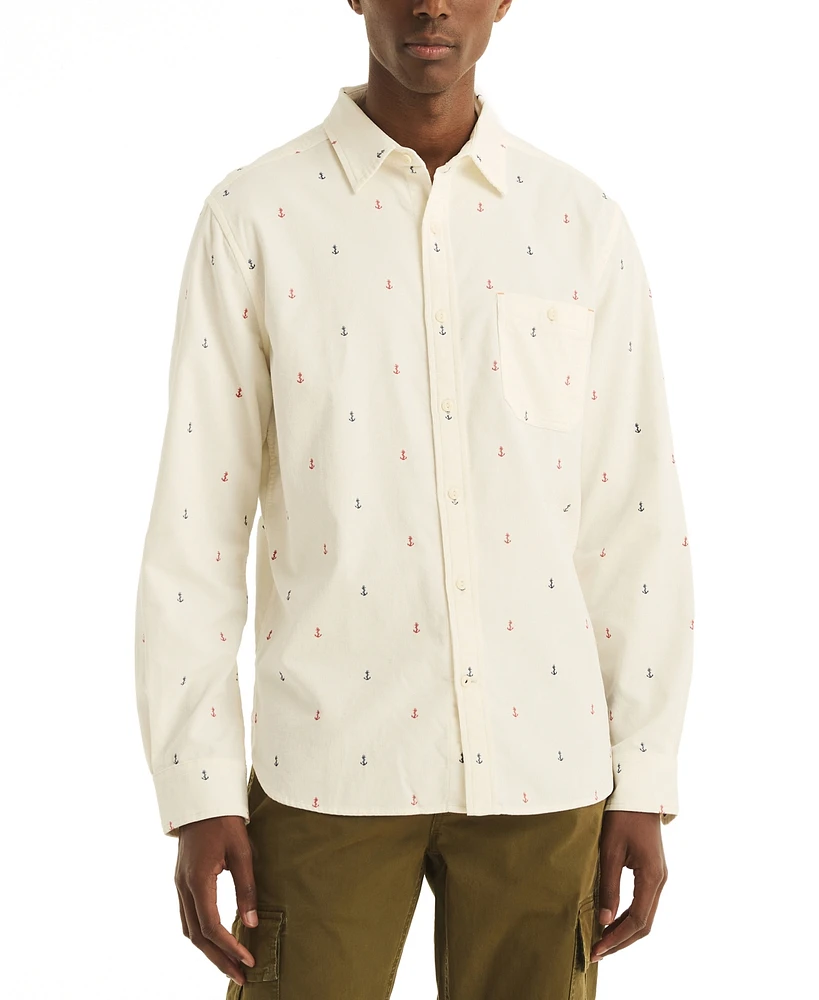 Nautica Men's Corduroy Printed Shirt