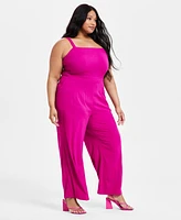 Bar Iii Plus Sleeveless Jumpsuit, Created for Macy's