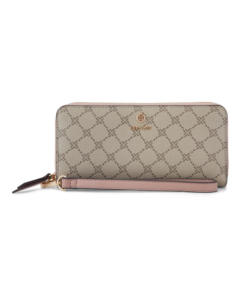 Nine West Lockup Zip Around with Wristlet Wallet