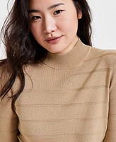 Anne Klein Women's Mock Neck 3/4-Sleeve Sweater