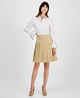 Anne Klein Women's Pleated Knee-Length Skirt