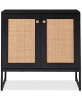 Best Choice Products 2-Door Rattan Storage Cabinet, Accent Furniture, Cupboard w/ Non-Scratch Foot Pads