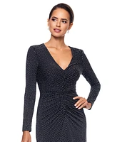 Xscape Women's Rhinestone-Embellished Ruched Gown