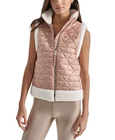Dkny Sport Women's Quilted Mock Neck Puffer Vest