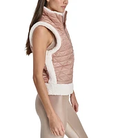 Dkny Sport Women's Quilted Mock Neck Puffer Vest