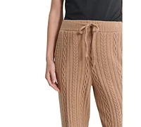 Dkny Sport Women's Drawstring Cable Knit Joggers