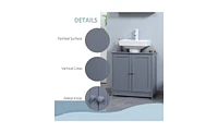 Slickblue Bathroom Cabinet Vanity with 2 Doors and Shelf for Extra Storage