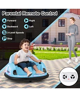 Costway 12V Electric 360° Spin Car Toy Ride on Bumper for Toddlers with Remote Control