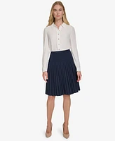 Tommy Hilfiger Women's Pleat-Sleeve Button-Front Shirt