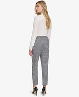 Tommy Hilfiger Women's Gingham Sloane Mid-Rise Ankle Pants