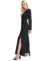 Dkny Women's Rhinestone-Striped Split-Leg Jumpsuit