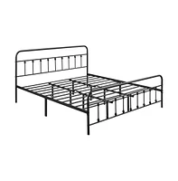 Yaheetech Classic Iron Platform Bed with High Headboard