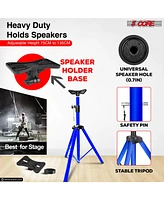5 Core Speaker Stand Tripod Floor Heavy Duty Adjustable Up to 72 Inch Dj Studio Monitor Stands Pole Mount - Ss Hd 1 Pk Blu Bag