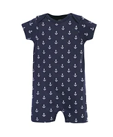 Hudson Baby Baby Boys Hudson Cotton Rompers, Shark