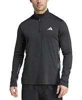 adidas Men's Quarter-Zip Camo Panel Sweatshirt