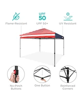 Best Choice Products 10x10ft Easy Setup Pop Up Canopy w/ 1-Button Setup, Wheeled Case, 4 Weight Bags